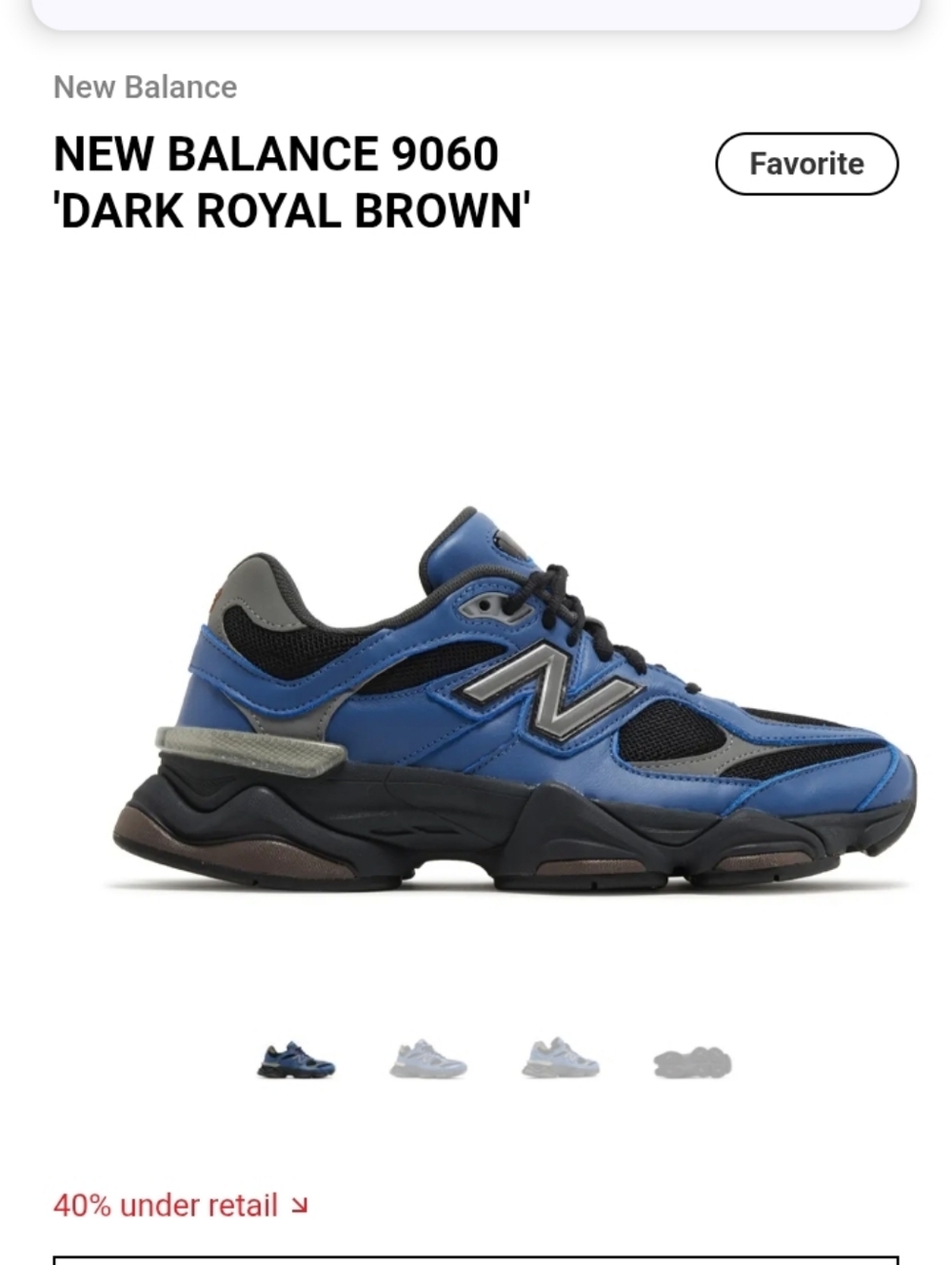 New Balance 9060 Dqrk Royal Brown
